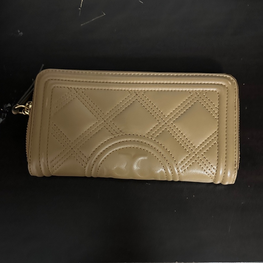 Tory Burch Tan Quilted Wallet